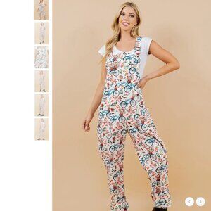 *La Soul Floral Bicycle Overall